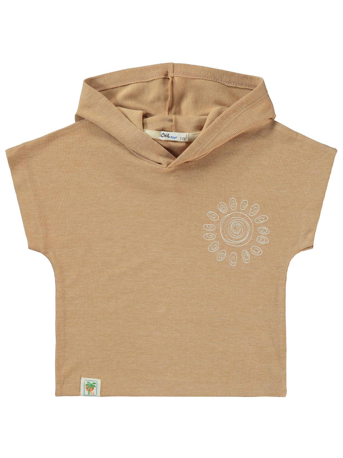 Civil Boys Yarasa Kol Kapşonlu 2-5 Yaş Takım - Bej