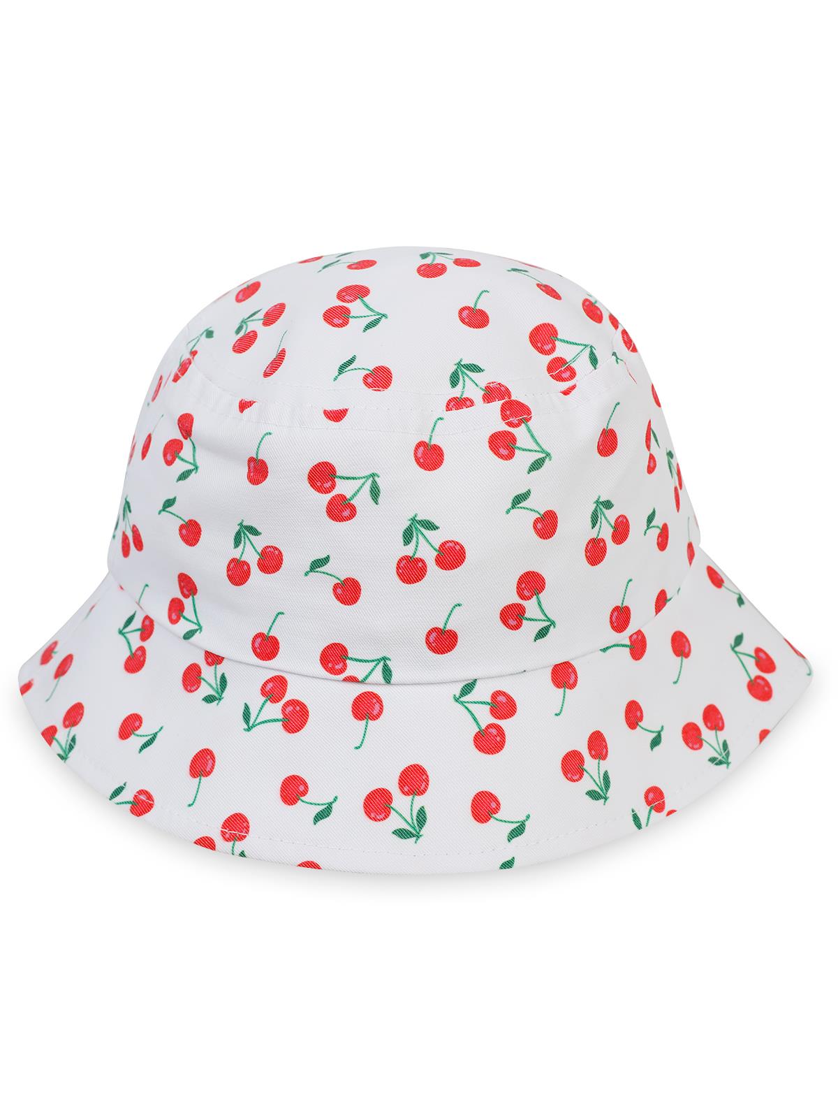 Civil Girls Kiraz Desenli 2-5 Yaş Çocuk Kız Maksi Şapka - Beyaz