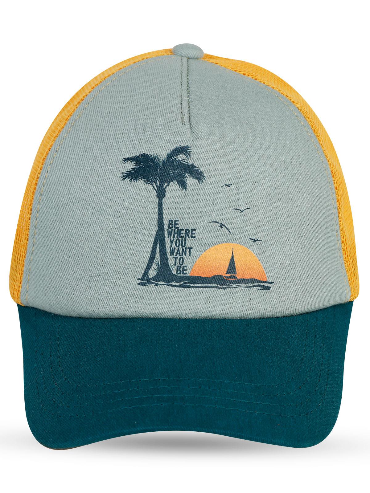 Civil Boys Palmiye 6-9 Yaş Çocuk Erkek Kep Şapka - Turuncu