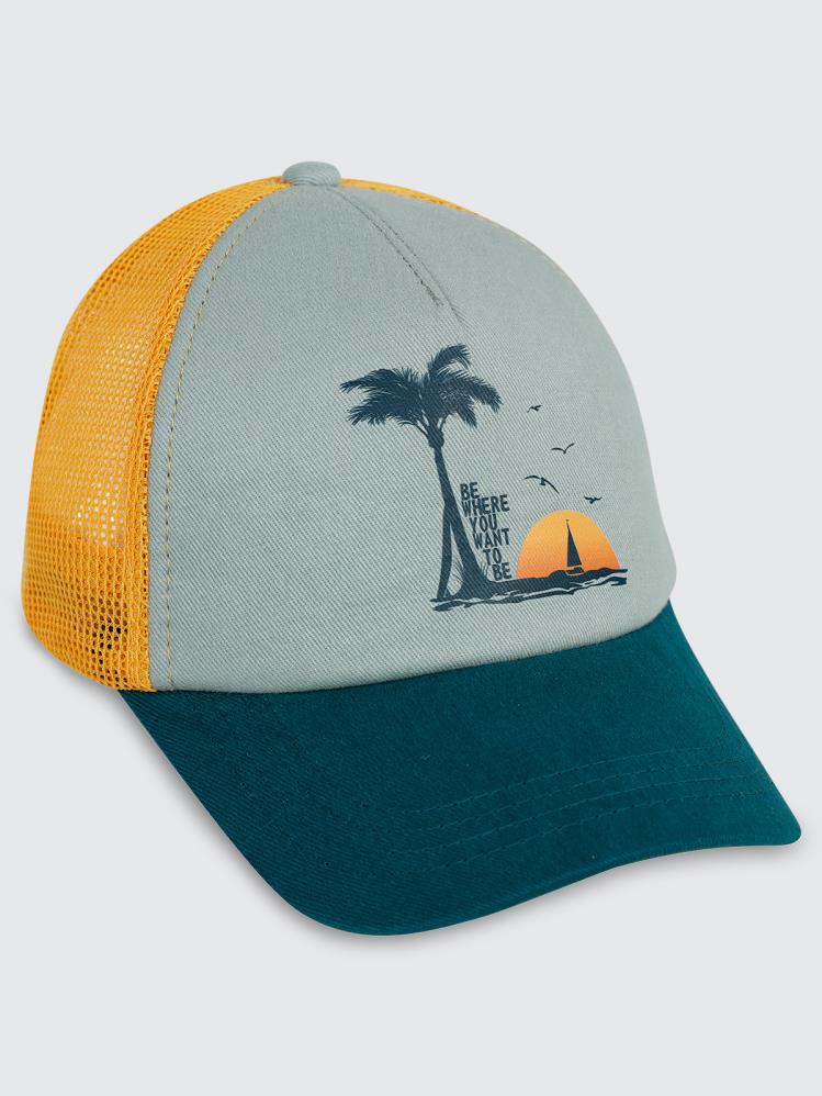 Civil Boys Palmiye 6-9 Yaş Çocuk Erkek Kep Şapka - Turuncu