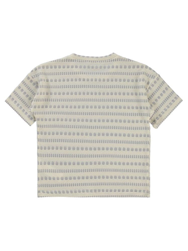 Civil Boys Kendinden Desenli 6-9 Yaş Tişört - Gri