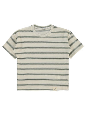 Civil Boys Çizgili 10-13 Yaş Tişört - Haki