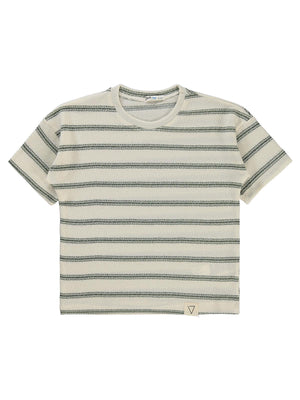 Civil Boys Çizgili 10-13 Yaş Tişört - Haki