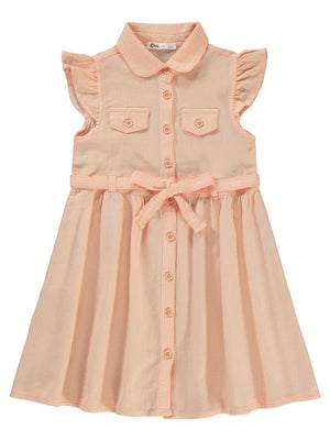 Civil Girls 6-9 Yaş Elbise - Pudra