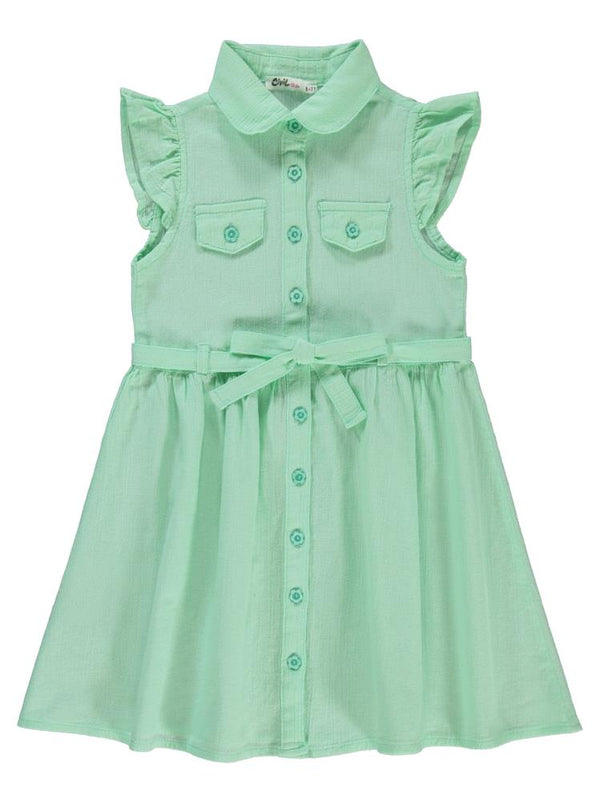 Civil Girls 6-9 Yaş Elbise - Yeşil