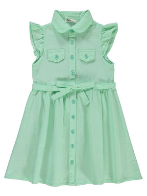 Civil Girls 6-9 Yaş Elbise - Yeşil
