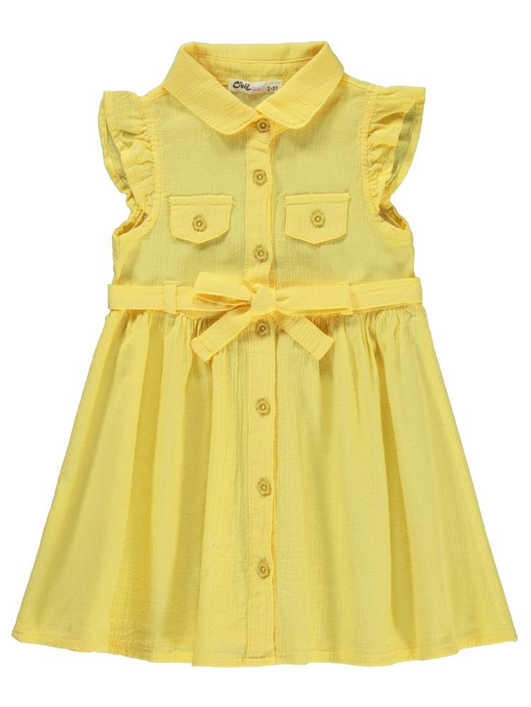 Civil Girls 2-5 Yaş Elbise - Sarı