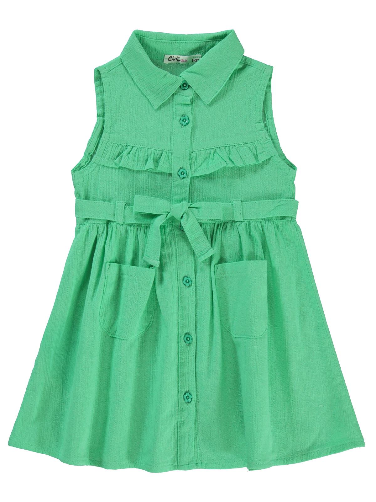 Civil Girls 2-5 Yaş Elbise - Yeşil