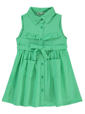 Civil Girls 2-5 Yaş Elbise - Yeşil
