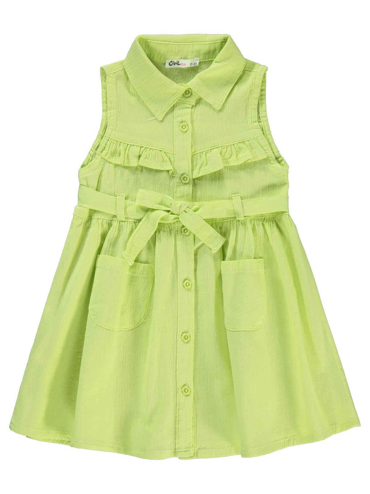 Civil Girls 2-5 Yaş Elbise - Sarı