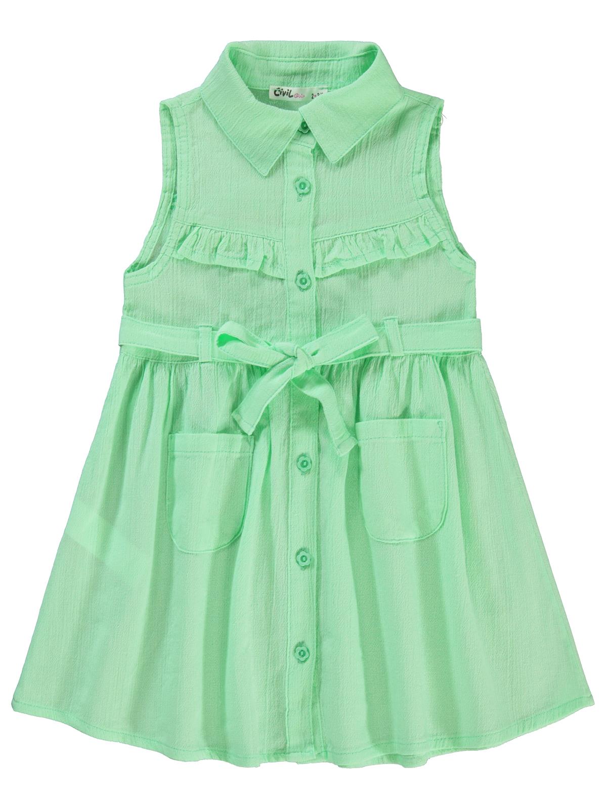 Civil Girls 2-5 Yaş Elbise - Yeşil