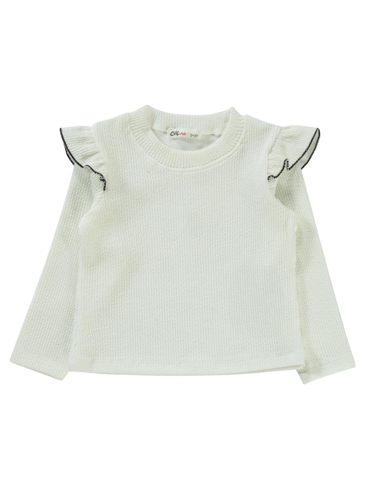 Civil Girls Kolu Fırfırlı 2-5 Yaş Takım - Siyah