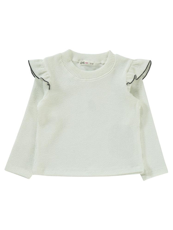 Civil Girls Kolu Fırfırlı 2-5 Yaş Takım - Siyah