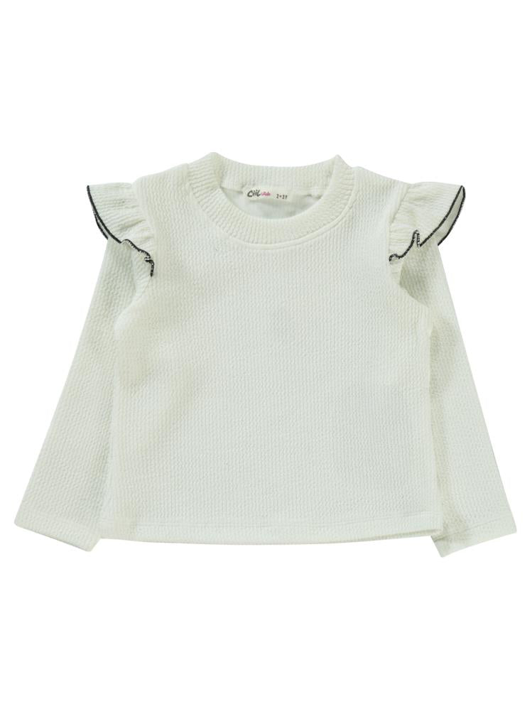 Civil Girls Kolu Fırfırlı 2-5 Yaş Takım - Siyah