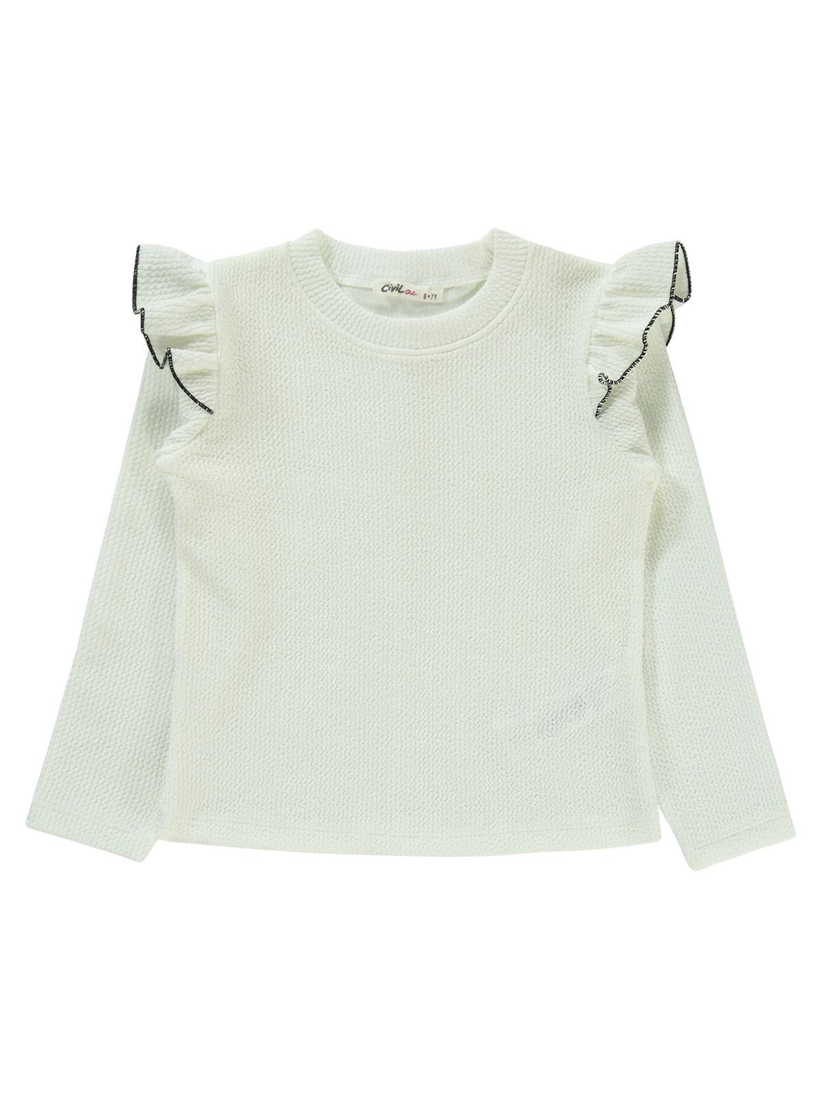 Civil Girls Kolu Fırfırlı  6-9 Yaş Takım - Siyah