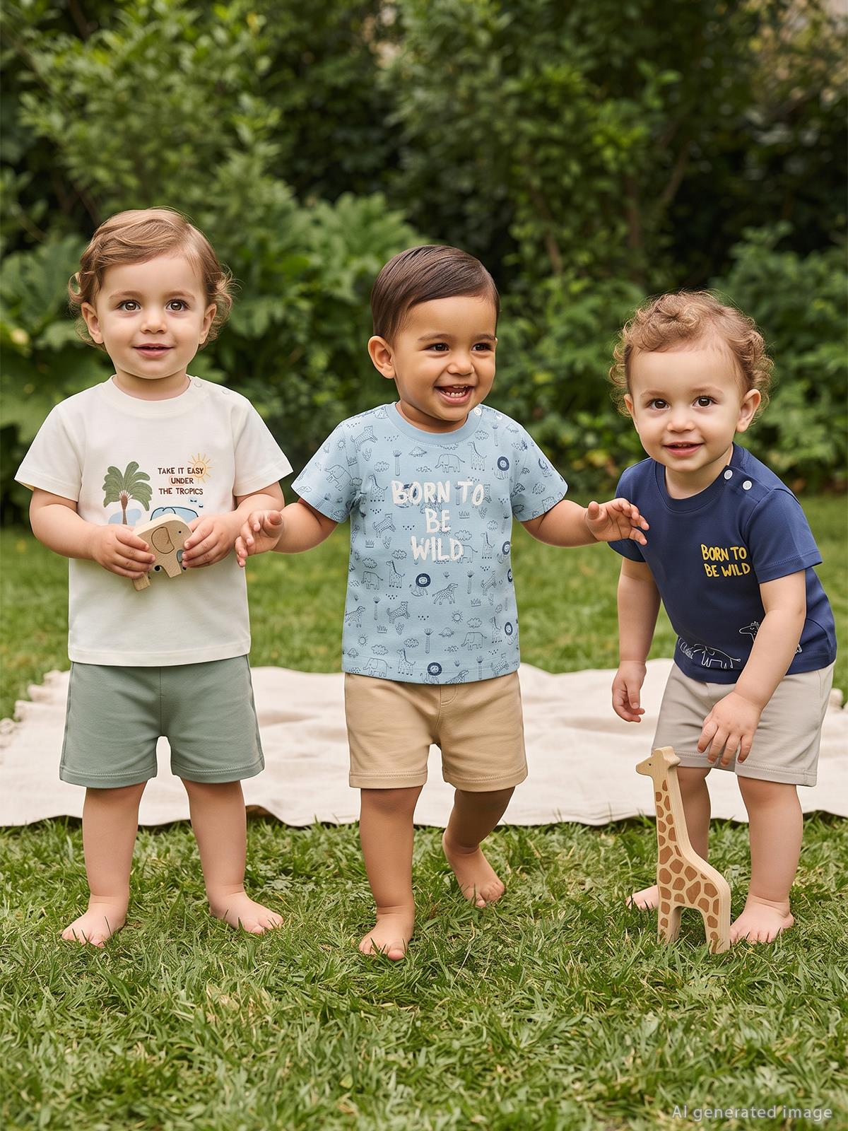 Civil Baby 3'lü Set 6-18 Ay Tişört