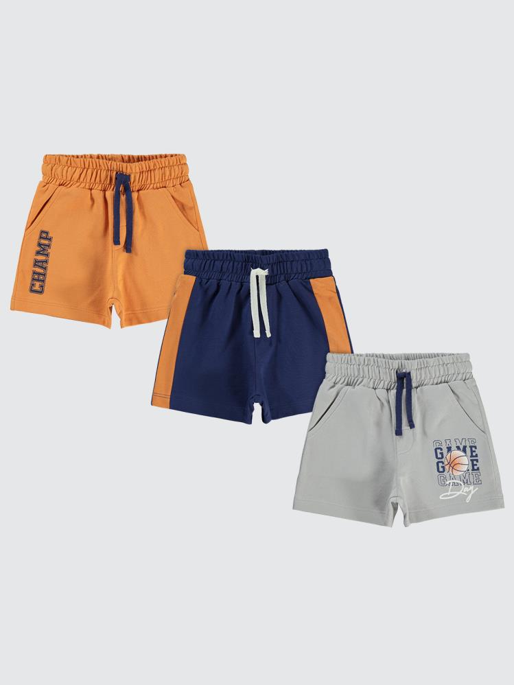 Civil Boys 3'lü Set 2-5 Yaş Şort