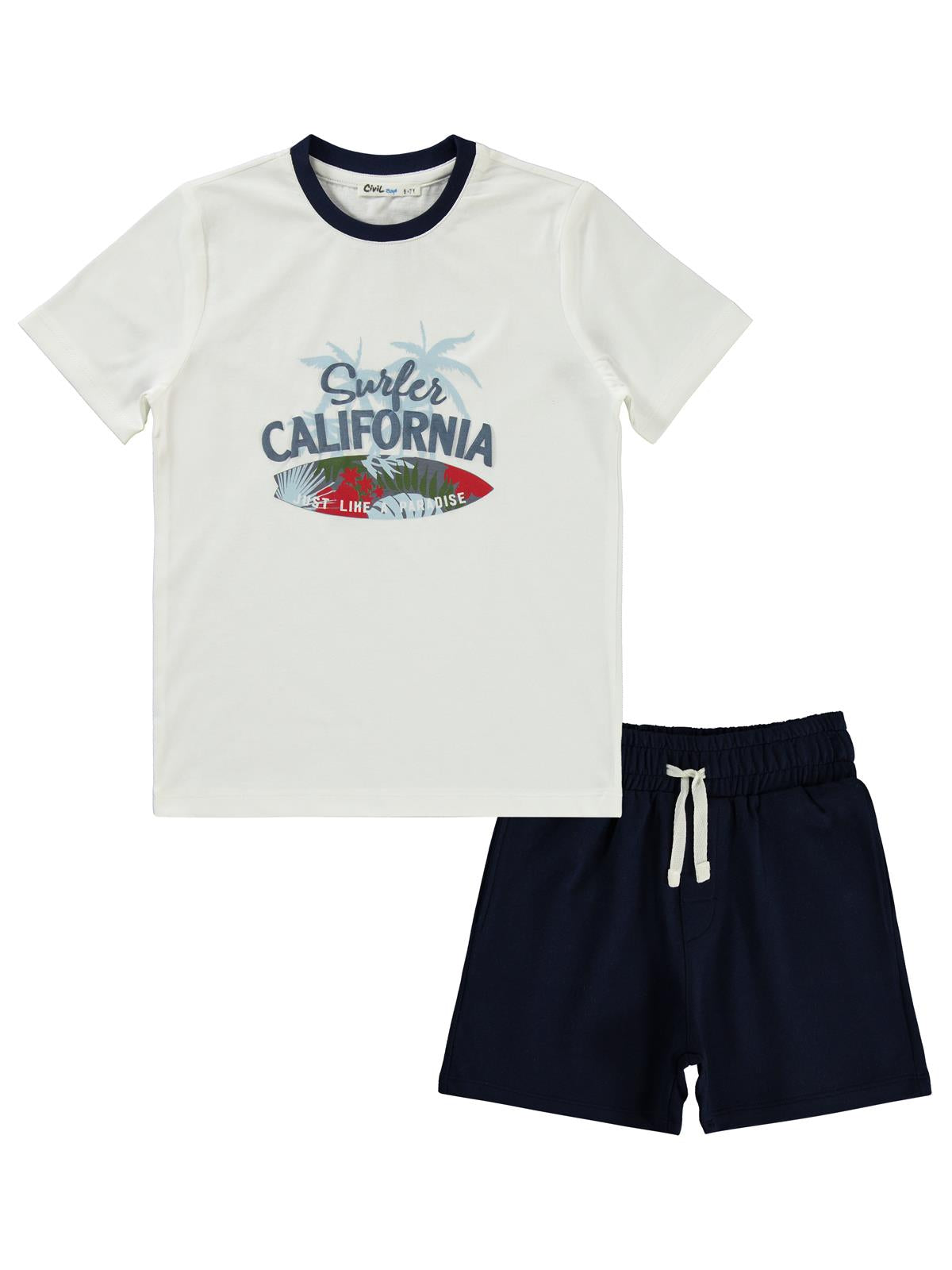 Civil Boys 2'li 6-9 Yaş Takım - Beyaz