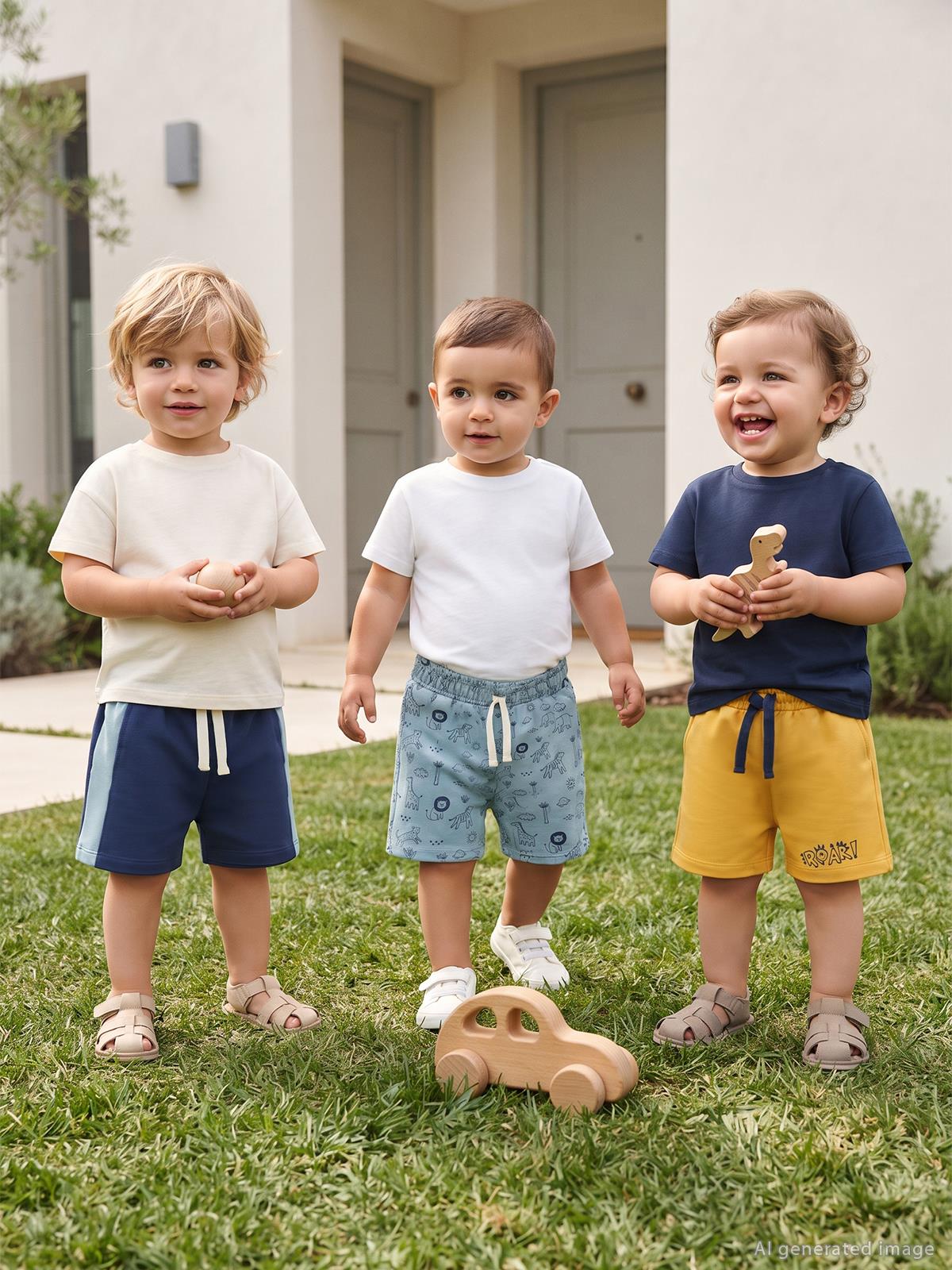 Civil Boys 3'lü Set 6-18 Ay Şort