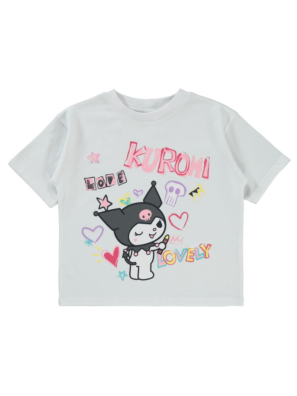 Kuromi 2-5 Yaş Tişört - Beyaz
