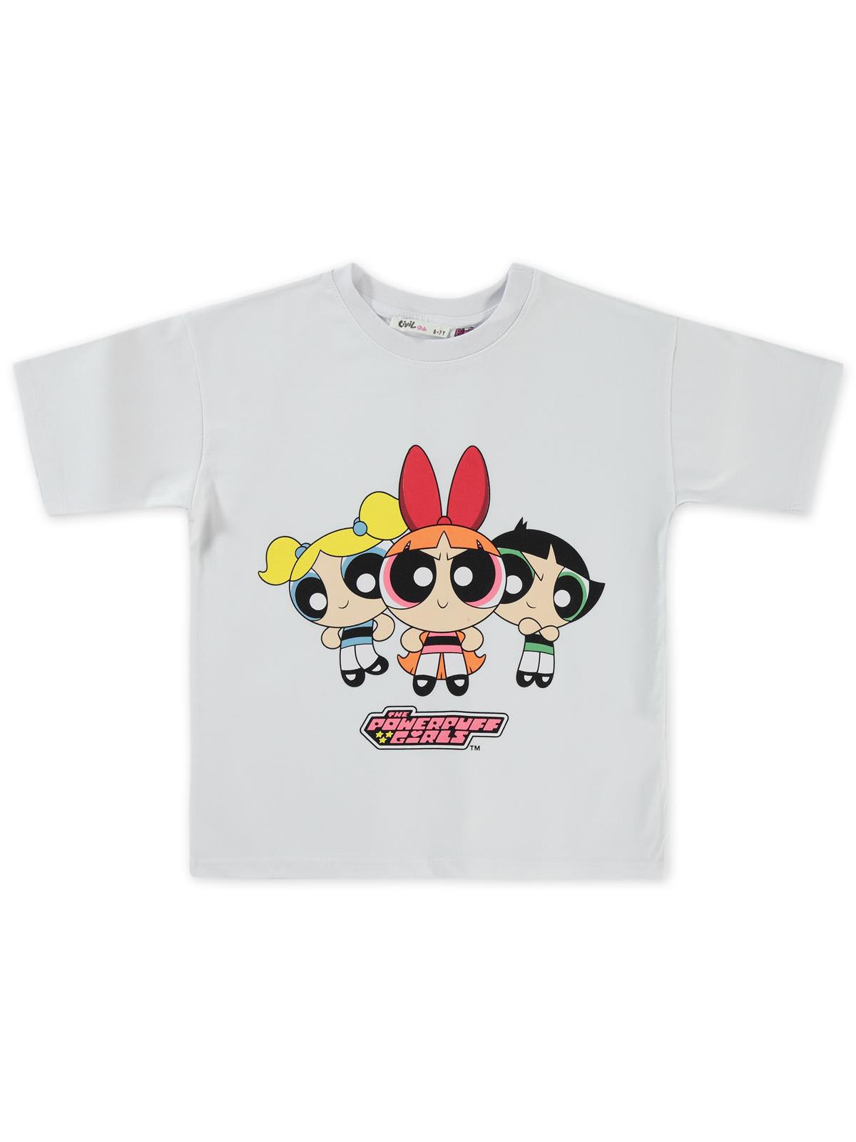 Powerpuff Girls 10-13 Yaş Tişört - Beyaz