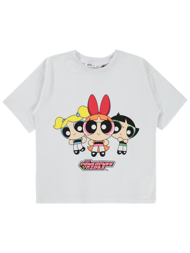 Powerpuff Girls 10-13 Yaş Tişört - Beyaz