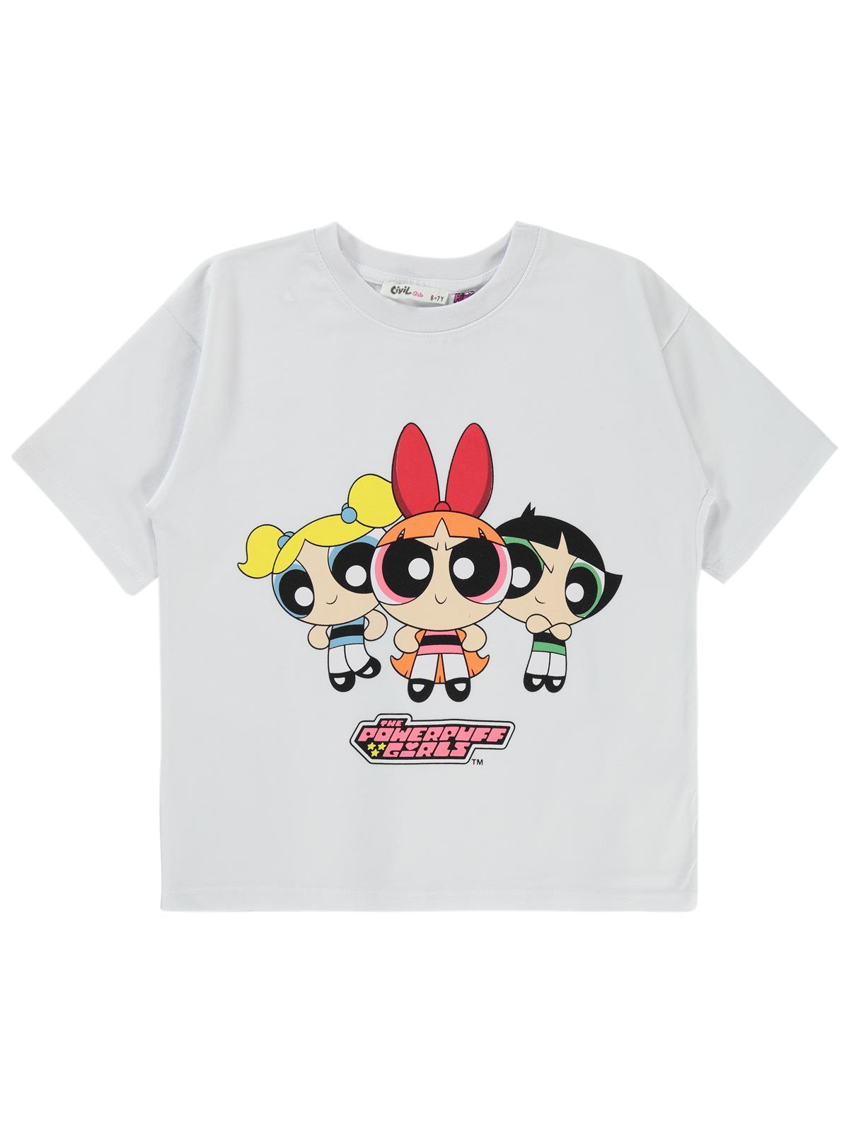 Powerpuff Girls 10-13 Yaş Tişört - Beyaz