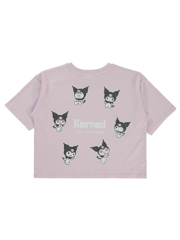 Kuromi 10-13 Yaş Tişört - Lila