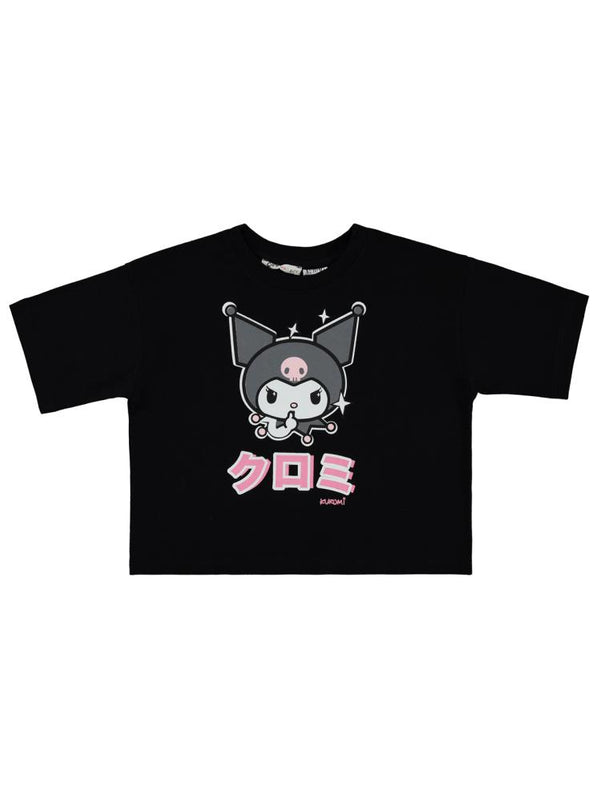 Kuromi 6-9 Yaş Tişört - Siyah