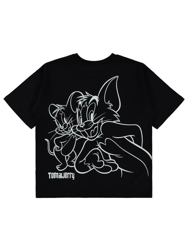 Tom And Jerry 10-13 Yaş Tişört - Siyah