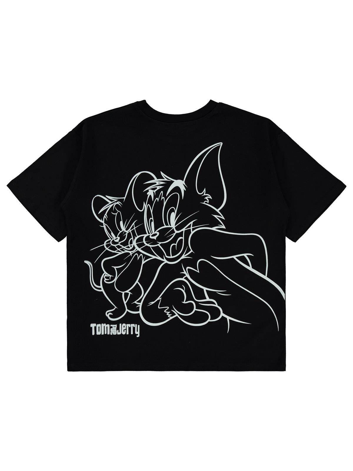 Tom And Jerry 10-13 Yaş Tişört - Siyah