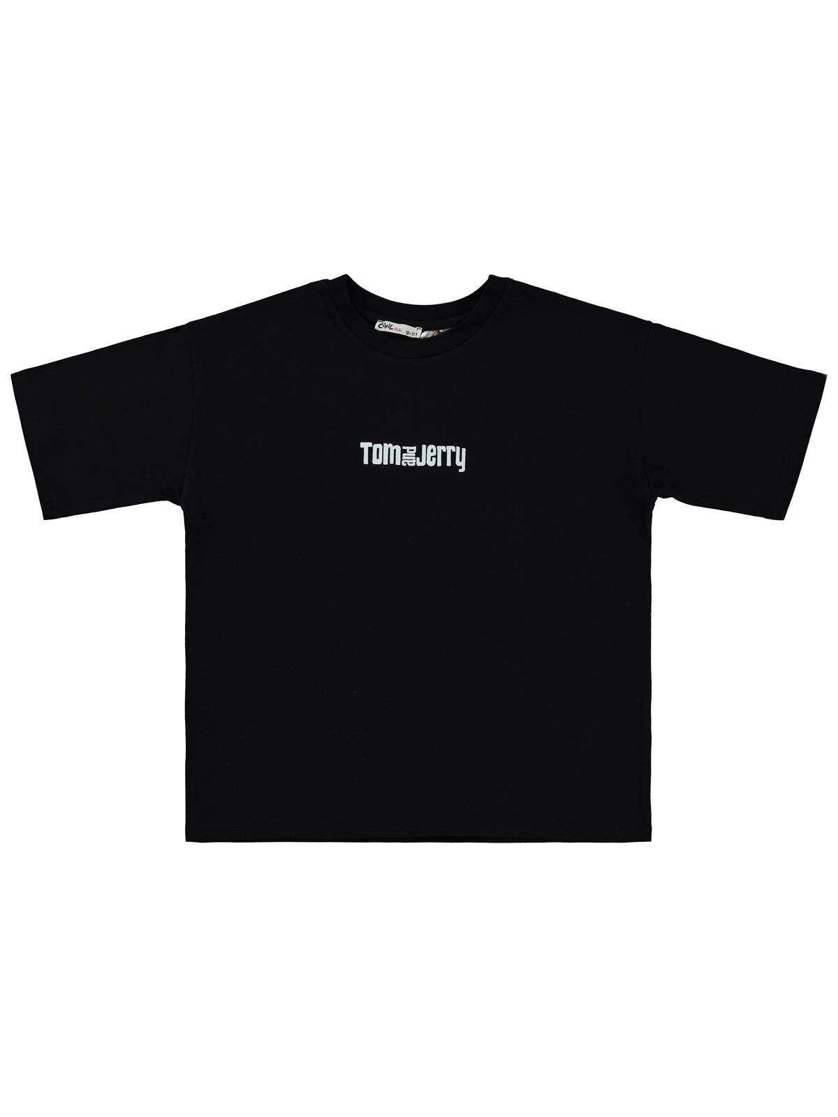 Tom And Jerry 10-13 Yaş Tişört - Siyah