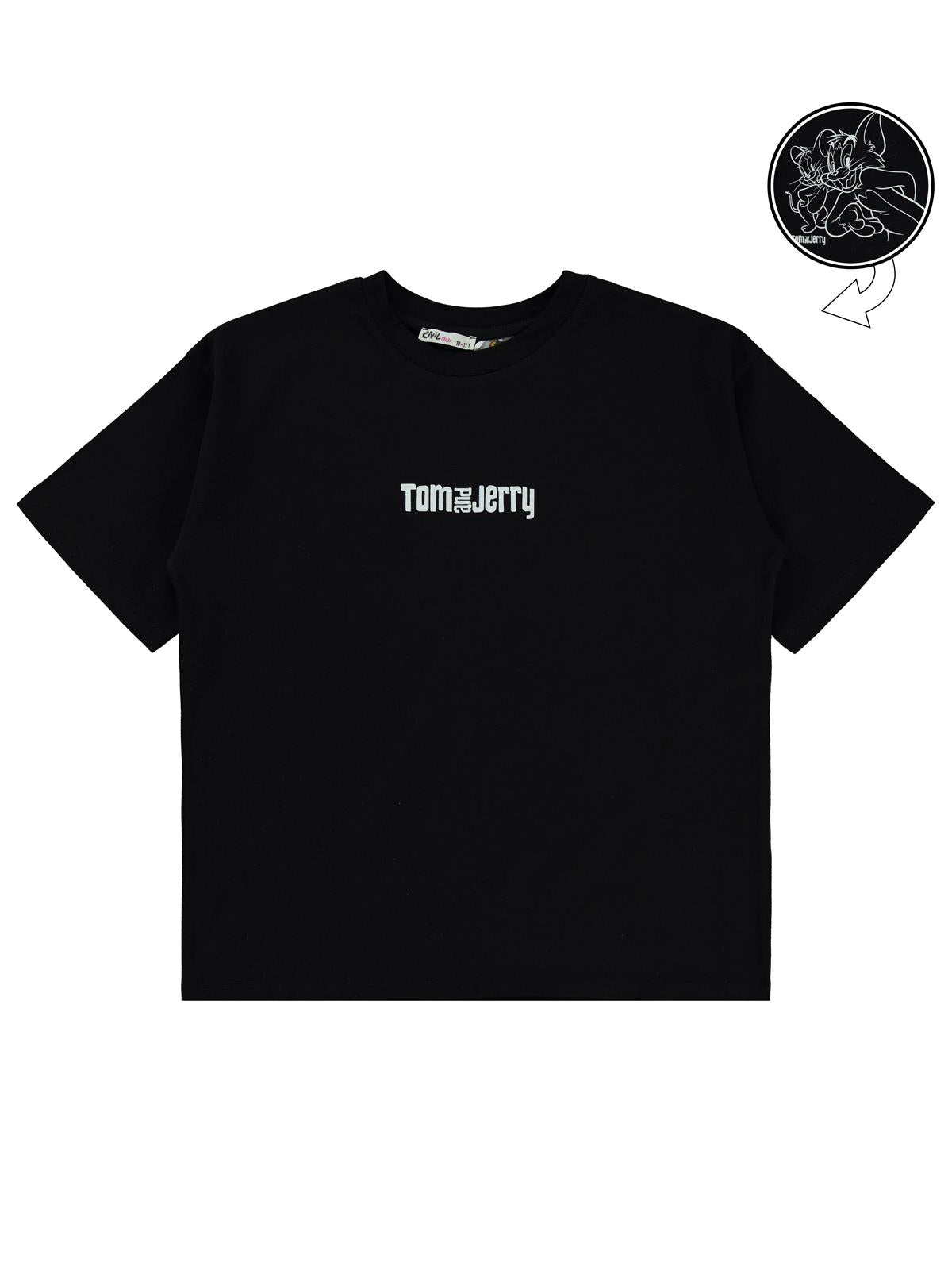 Tom And Jerry 10-13 Yaş Tişört - Siyah
