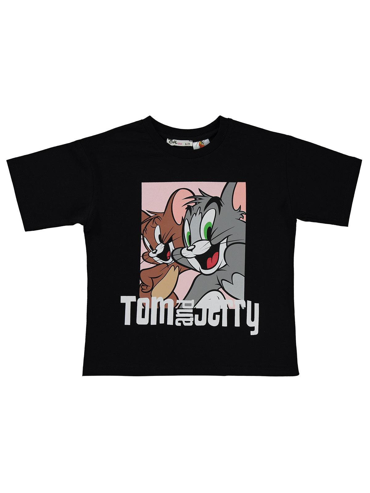 Tom And Jerry 6-9 Yaş Tişört - Siyah