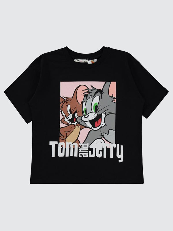 Tom And Jerry 6-9 Yaş Tişört - Siyah