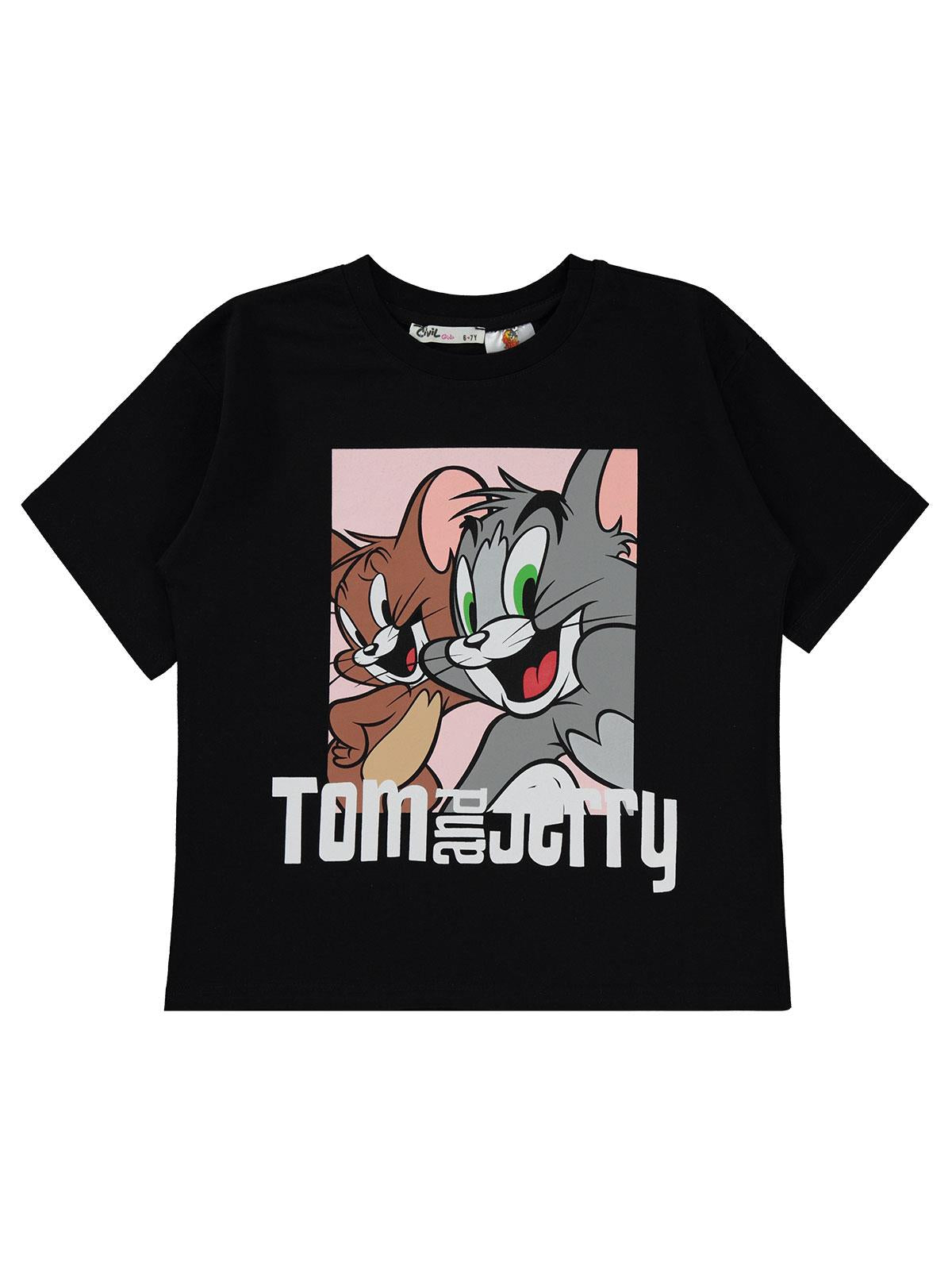 Tom And Jerry 6-9 Yaş Tişört - Siyah