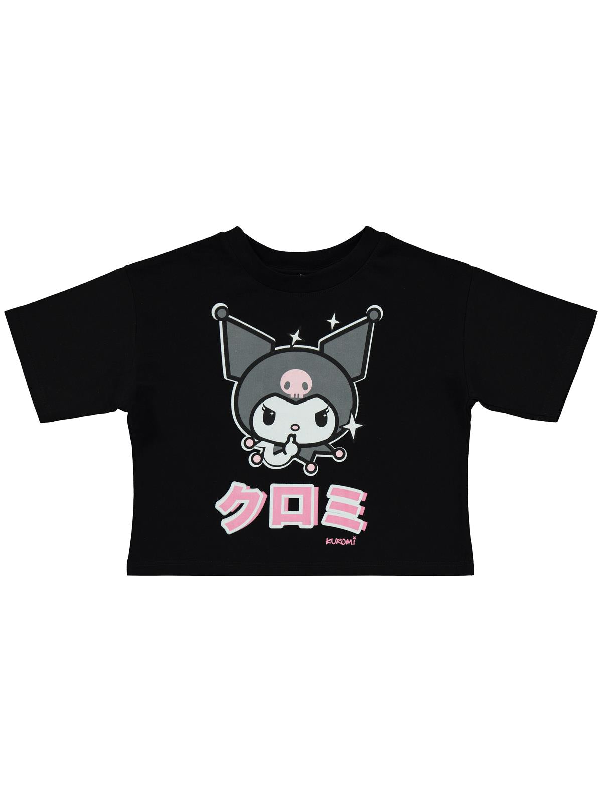 Kuromi 2-5 Yaş Tişört - Siyah