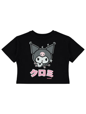 Kuromi 2-5 Yaş Tişört - Siyah
