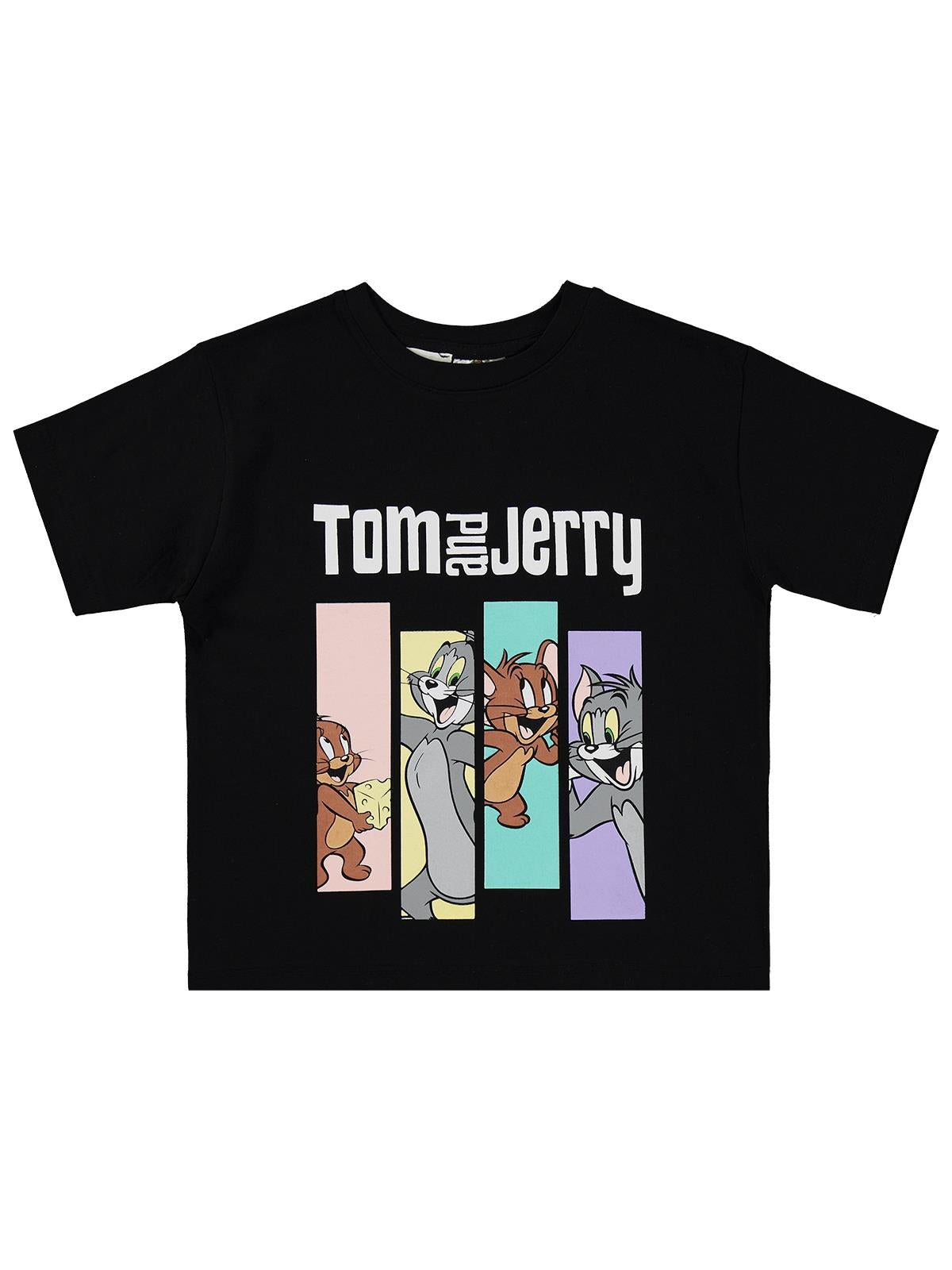 Tom And Jerry 2-5 Yaş Tişört - Siyah