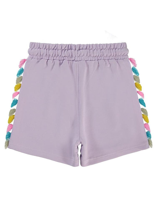 Civil Girls Püsküllü 6-9 Yaş Şort - Lila