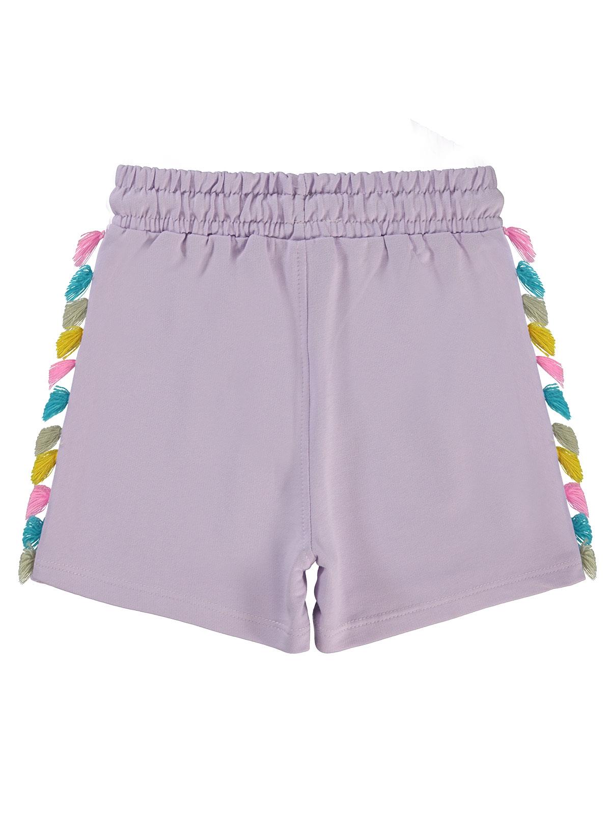 Civil Girls Püsküllü 6-9 Yaş Şort - Lila