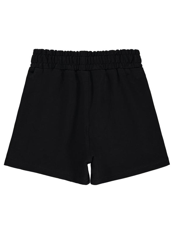 Civil Girls Düğme Detaylı 6-9 Yaş Şort - Siyah