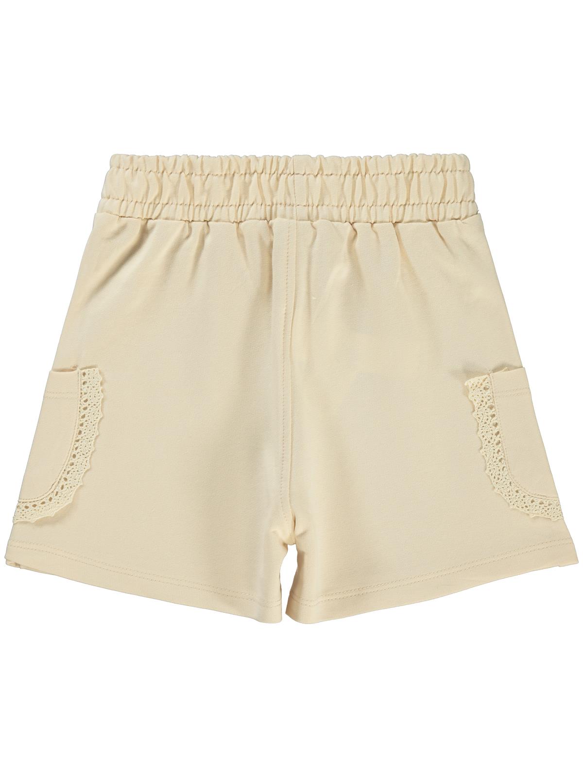 Civil Girls Güpür Detaylı 2-5 Yaş Şort - Bej