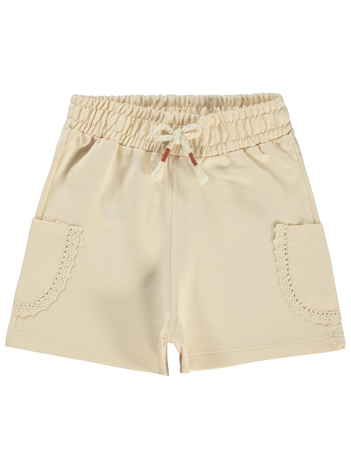 Civil Girls Güpür Detaylı 2-5 Yaş Şort - Bej
