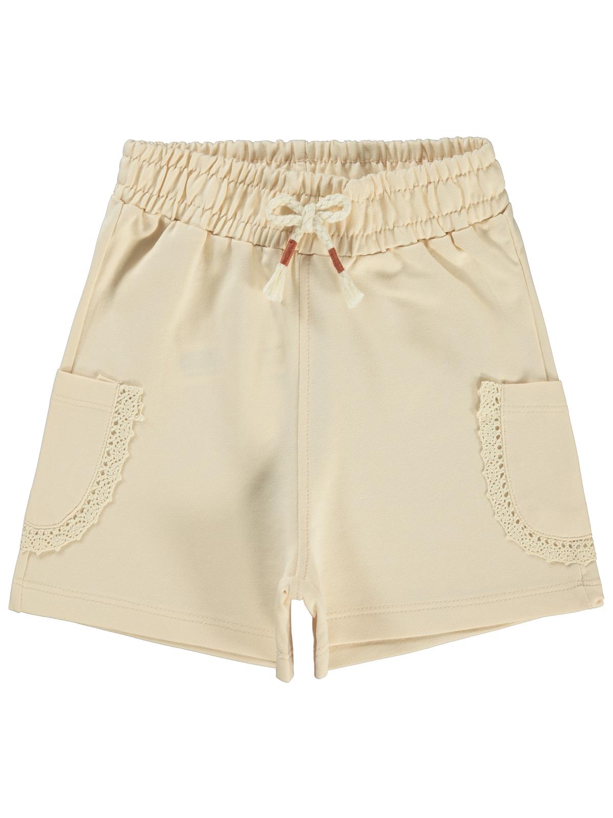 Civil Girls Güpür Detaylı 6-9 Yaş Şort - Bej
