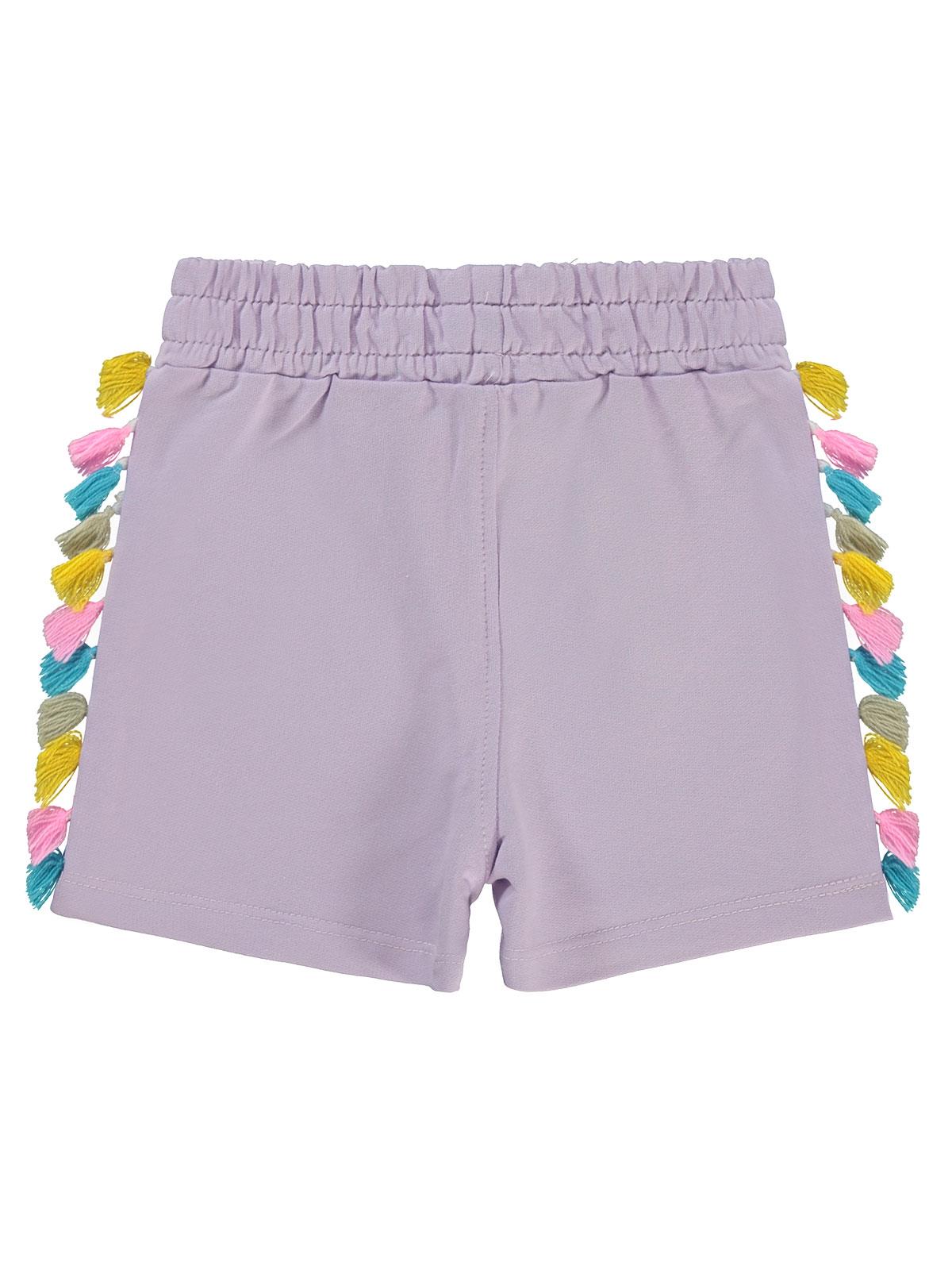 Civil Girls Püsküllü 2-5 Yaş Şort - Lila