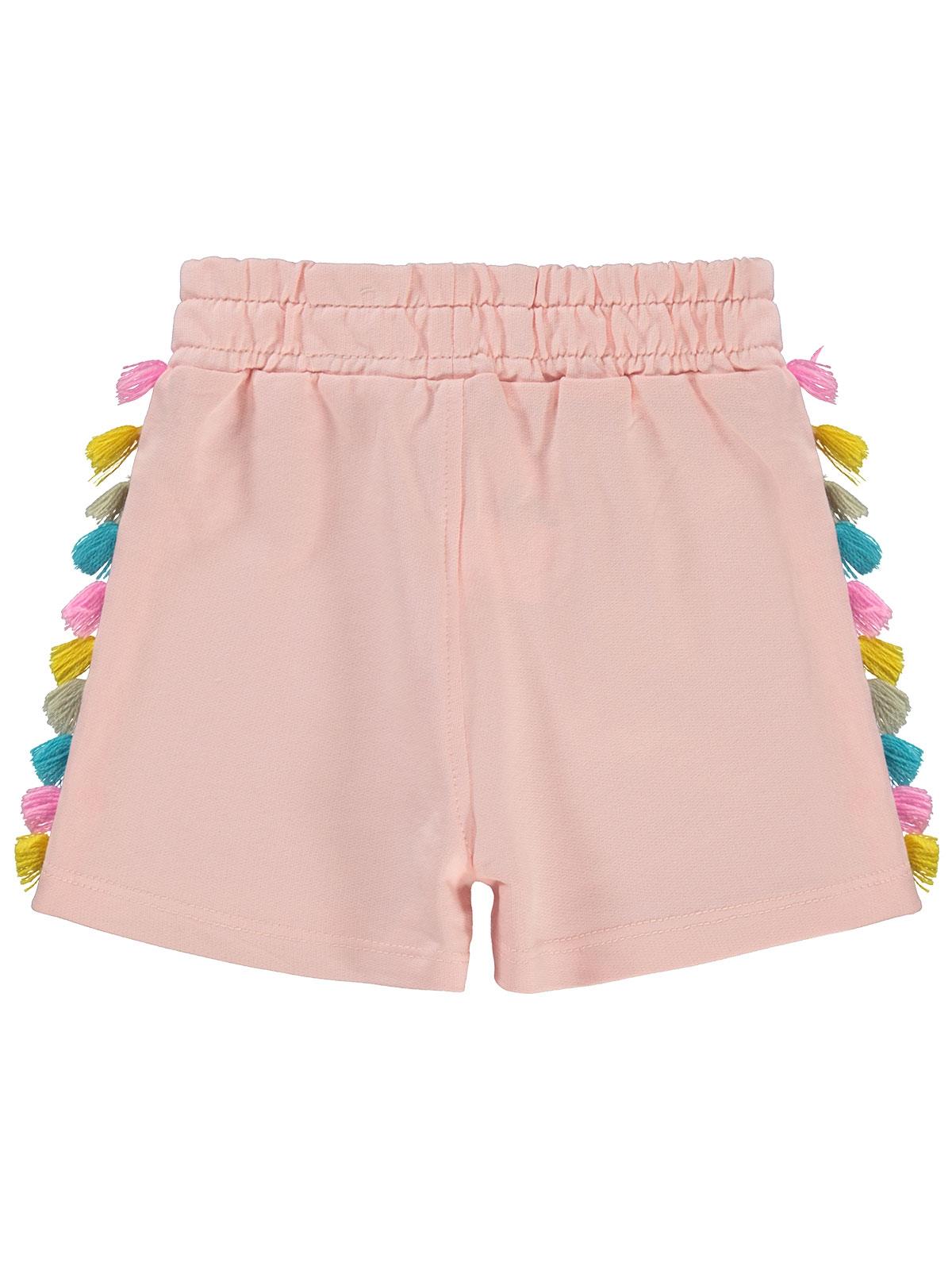 Civil Girls Püsküllü 2-5 Yaş Şort - Pudra