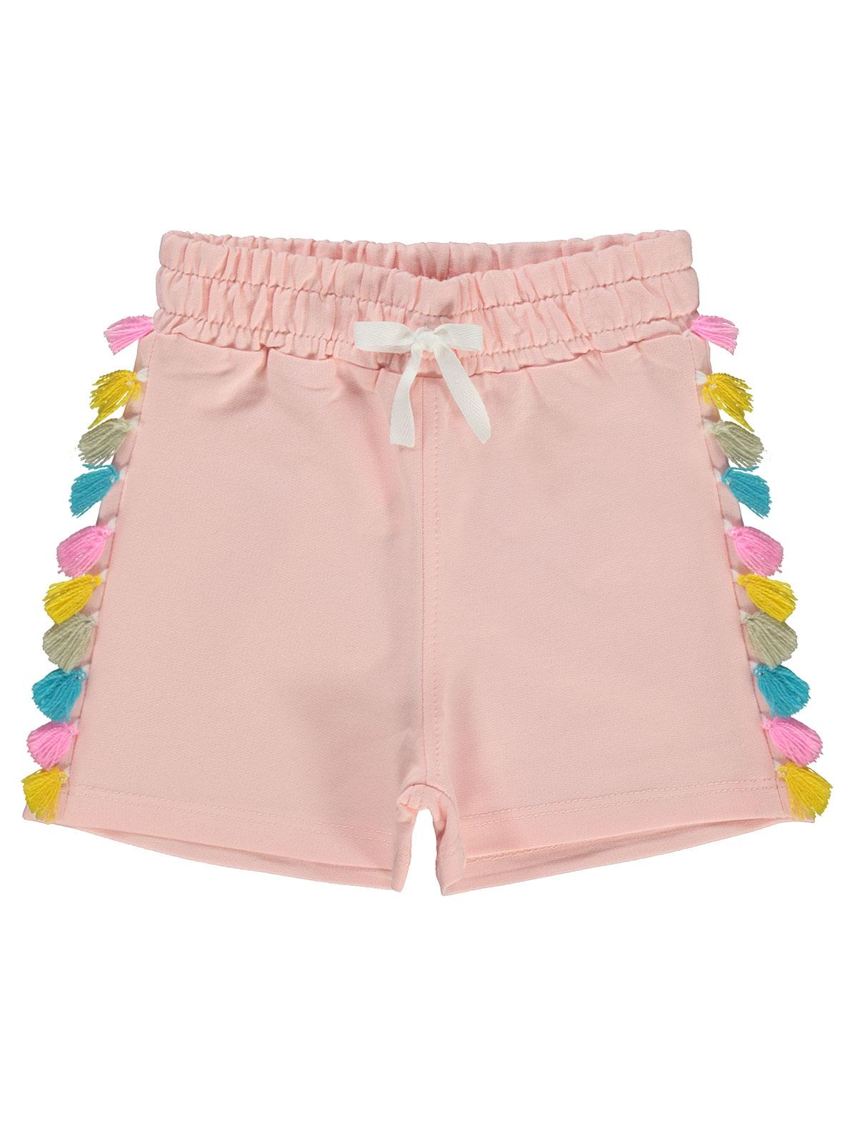 Civil Girls Püsküllü 2-5 Yaş Şort - Pudra