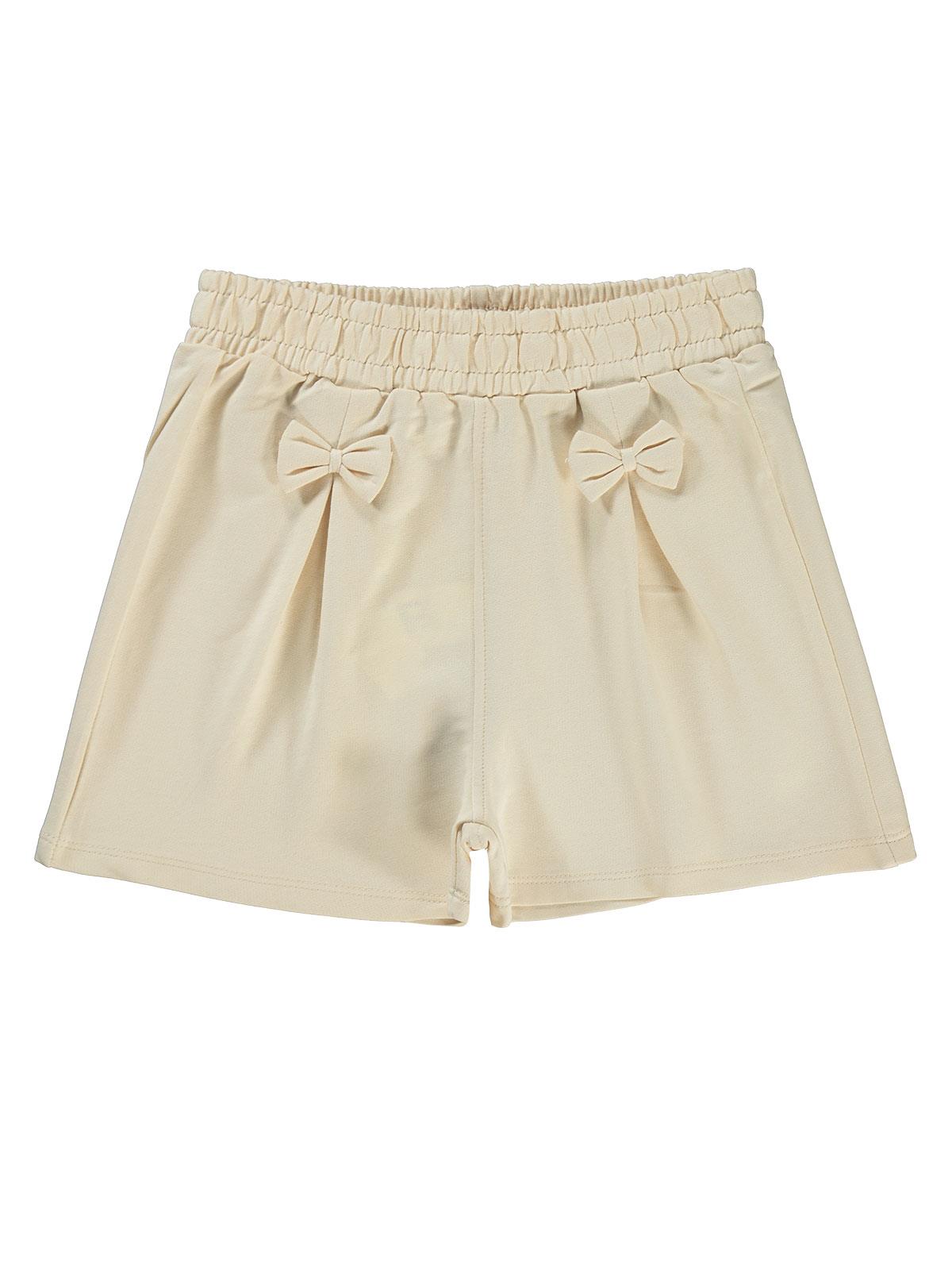 Civil Girls Pileli 10-13 Yaş Şort - Bej