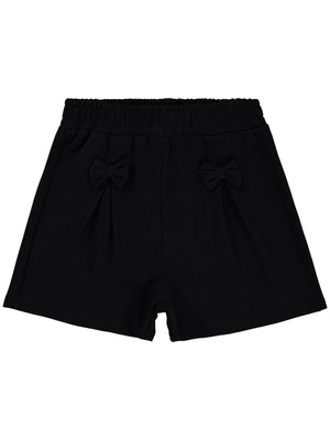 Civil Girls Pileli 10-13 Yaş Şort - Siyah